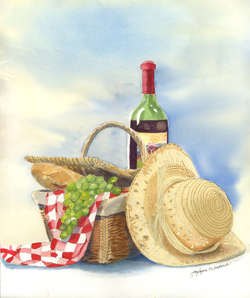 wine label - watercolor